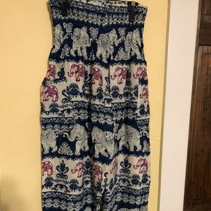 The Elephant Pants - Blue and pink heram